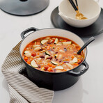 Milo by Kana // Classic Dutch Oven // 5.5 Qt // Gloss Black + Gold