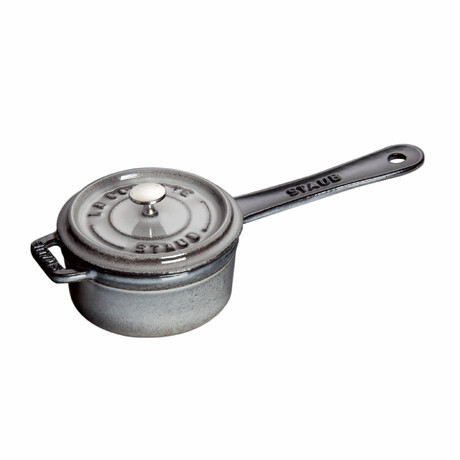 Cast Iron Sauce Pan + Lid // 0.275 qt. // Graphite Gray