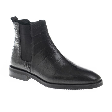 Ezra Crocodile Patterned Boots // Black (Euro: 39)