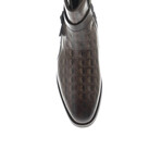 Zayn Crocodile Detail Boots // Mink (Euro: 40)