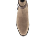 Theon Single Buckle Detailed Suede Boots // Beige (Euro: 44)