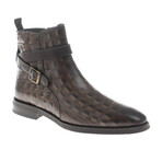 Zayn Crocodile Detail Boots // Mink (Euro: 40)