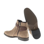 Theon Single Buckle Detailed Suede Boots // Beige (Euro: 44)