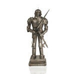 Metal Decorative Handmade Tin Medieval Armor Suit with Raised Sword