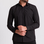 Octavio Hidden Button Shirt // Black (M)