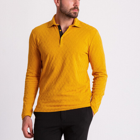 Reid Polo Neck Jumper // Yellow (S)