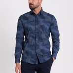 Cole Hidden Button Shirt // Dark Blue (XL)