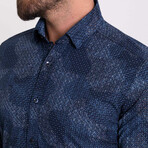 Cole Hidden Button Shirt // Dark Blue (XL)