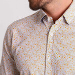 John Hidden Button Shirt // White + Dark Yellow (2XL)