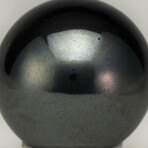 Genuine Polished Hematite Sphere with Acrylic Display Stand