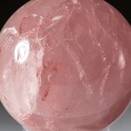 Genuine Polished Rose Quartz Sphere with Acrylic Display Stand