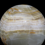 Genuine Polished Top Quality Green Banded Onyx Sphere with Acrylic Display Stand