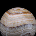 Genuine Polished Top Quality Brown Banded Onyx Sphere with Acrylic Display Stand