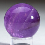 Genuine Polished Gem Quality Amethyst Sphere with Acrylic Display Stand // V3