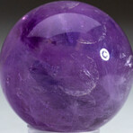 Genuine Polished Gem Quality Amethyst Sphere with Acrylic Display Stand // V1