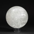 Large Genuine Polished Quartz Sphere with Acrylic Display Stand // V1