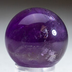 Genuine Polished Gem Quality Amethyst Sphere with Acrylic Display Stand // V2