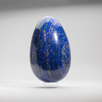 Giant Genuine Polished Lapis Lazuli Egg with Acrylic Display Stand