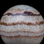 Genuine Polished Top Quality Rainbow Banded Onyx Sphere with Acrylic Display Stand