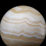 Genuine Polished Gemmy Banded Onyx Sphere with Acrylic Display Stand