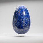 Giant Genuine Polished Lapis Lazuli Egg with Acrylic Display Stand