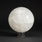 Large Genuine Polished Quartz Sphere with Acrylic Display Stand // V2