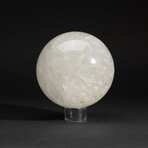 Large Genuine Polished Quartz Sphere with Acrylic Display Stand // V2