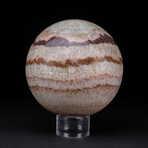 Genuine Polished Top Quality Rainbow Banded Onyx Sphere with Acrylic Display Stand