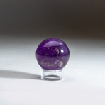 Genuine Polished Gem Quality Amethyst Sphere with Acrylic Display Stand // V2