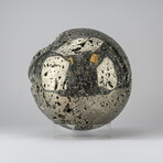 Giant Genuine Polished Pyrite Sphere with Acrylic Display Stand