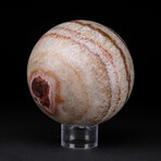 Genuine Polished Top Quality Rainbow Banded Onyx Sphere with Acrylic Display Stand
