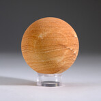 Genuine Natural Sandstone Sphere with Acrylic Display Stand