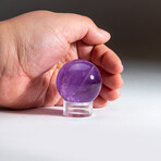 Genuine Polished Gem Quality Amethyst Sphere with Acrylic Display Stand // V3