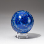 Genuine Polished Lapis Lazuli Sphere with Acrylic Display Stand