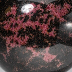 Large Imperial Rhodonite Sphere with Acrylic Display Stand