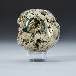 Genuine Polished Pyrite Sphere with Acrylic Display Stand
