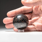 Genuine Polished Garnet Sphere with Acrylic Display Stand