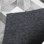 Lashawnda Hand Stitched Modern Geometric Area Rug // Gray (5' x 8')
