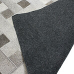 Annabelle Hand Stitched Modern Geometric Area Rug // Gray (5' x 8')