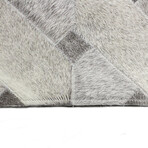 Rey Hand Stitched Modern Geometric Area Rug // Gray (5' x 8')