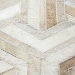 Lindsy Hand Stitched Modern Geometric Area Rug // Camel (5' x 8')