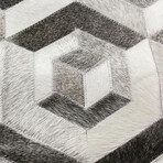 Derick Hand Stitched Modern Geometric Area Rug // Gray (5' x 8')