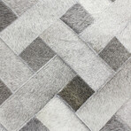 Annabelle Hand Stitched Modern Geometric Area Rug // Gray (5' x 8')