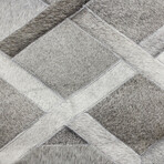 Shannan Hand Stitched Modern Geometric Area Rug // Gray (5' x 8')