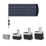 LiONCooler Combo // Portable Rechargeable Cooler Freezer Chest + Solar Panel // 52 Qt.