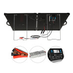 PLK 120W Portable Solar Panel Kit // Lightweight Briefcase + PX20A Waterproof LCD Charge Controller