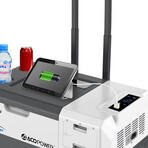 LiONCooler Combo // Portable Rechargeable Cooler Freezer Chest + Solar Panel // 32 Qt.