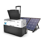 LiONCooler Combo // Portable Rechargeable Cooler Freezer Chest + Solar Panel // 32 Qt.