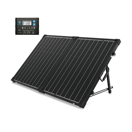 PTK 100W Portable Solar Panel Kit // Foldable 2X 50W Mono Suitcase + ProteusX 20A Charge Controller