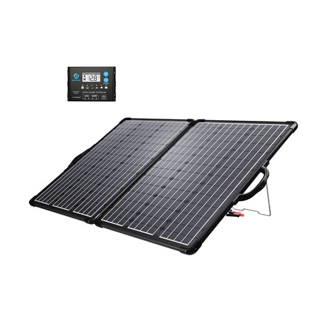 PLK 200W Portable Solar Panel Kit // Lightweight Briefcase + PX20A Waterproof LCD Charge Controller